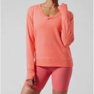 CALIA by Carrie Underwood Coral Sweatshirt | Soft Cozy Pullover | Size Medium